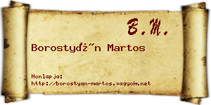 Borostyán Martos névjegykártya